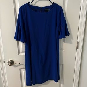 Size 14 royal blue dress with trumpet sleeves